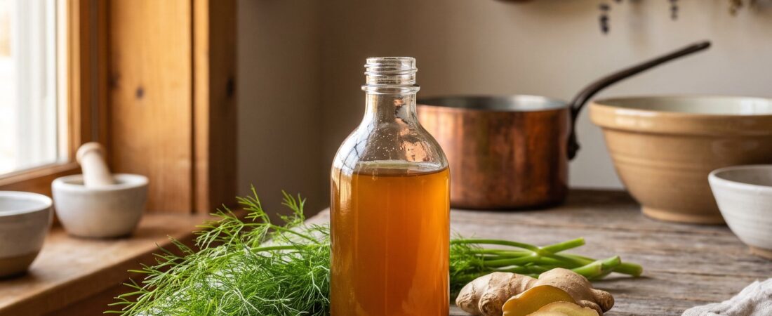 Fennel, Ginger and Dandelion Digestive Oxymel