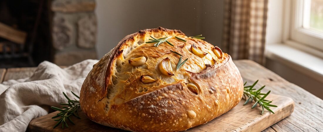 Roasted Garlic and Rosemary Sourdough